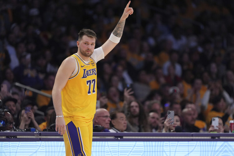 Luka Doncic makes his Lakers debut and quickly connects with LeBron James in a 132-113 win over Utah